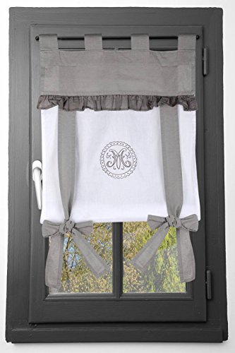 Lovely Casa Marie VITRAGE 60X140 CM, Coton, Gris