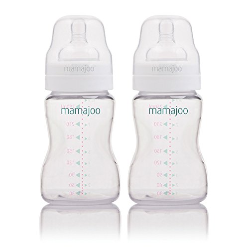 Mamajoo BPA Free PP Anti-Colic Valve System Feeding Bottle (250 ml, Pack of 2)