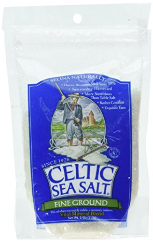 Celtic Sea Salt - Tierra que se puede volver a sellar de la multa del bolso de la mezcla mineral vital - 4 oz.