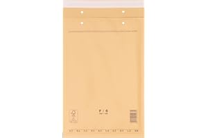 ‎VERPACKING verpacking Luftpolstertaschen Versandtaschen Luftpolsterumschlag F6, Innenmaß 210 x 340 mm (Außenmaß 240 x 350 mm) Braun Polsterumschläge selbstklebend geeignet für DIN A4+ (100 Stück)
