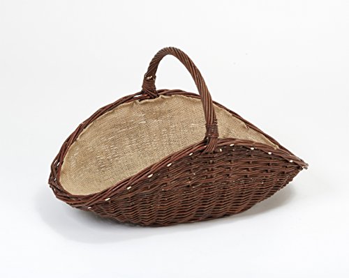 Tigana - Kaminkorb Holzkorb Kaminholzkorb aus Weide mit Jute 60 cm - 90100-60-DK