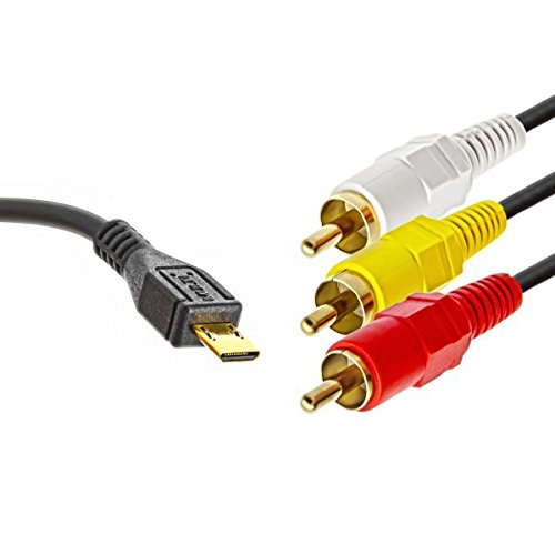 JJC AV 1.5m Audio Video Cable para Videocámara Sony HDR | Reemplaza VMC-15MR2