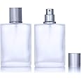 luojery 2 Pack 50ml/1.69 Oz Frosted Glass Spray Bottles, Refillable Fine Mist Perfume Atomizer with 4 Free Dispensers
