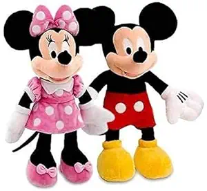 Pearl World Presents Combo Pack of Mickey Mouse and Minnie Mouse Teddy Bear Soft Toy for Baby Girl and Boy Birthday Gift Mickey Mouse Soft Toy (Pink, 50 cm)