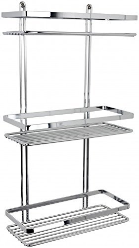 DUSCHY Badregal 3 Etagen Hänge-Duschablage Duschkorb Duschregal Badregal Regalsystem - chrom