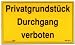 Produktbild Hinweisschild Gelb - Privatgrundstück Durchgang verboten - Grundstück Grund Schild Warnschild Warnzeichen Arbeitssicherheit Türschild Tür Kunststoff Kunststoffschild Geschenk Geburtstag T-Shirt