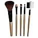 Malloom® Fashion Multifunctional 5 Pieces Pro Foundation Makeup Tools Cosmetic Brush Blending Face Eye Brush Kit Sets (Gold)