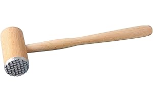 Fackelmann - Maza para ablandar la Carne (32 cm), Madera con Superficie de Metal