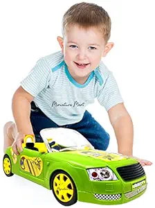 Miniature Mart Open Top Big Size Push and Go Toy Car for Kids Friction Powered Wheels | Good As Gift | Jumbo Size Toy Car | Toys for Toddlers | Suitable for 2,3,4,5,6 Year Boys & Girls (Green)