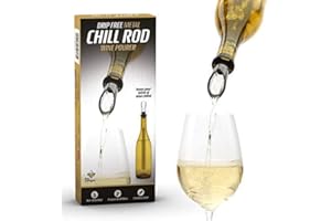 BAR AMIGOS CKB LTD Acier Inoxydable Rafraîchisseur à Vin Bâton Avec Aérateur et Bec Verseur Anti-Goutte Refroidisseur de Bouteille en Acier Anti-Goutte Facile à Nettoyer Essential Outil Portion