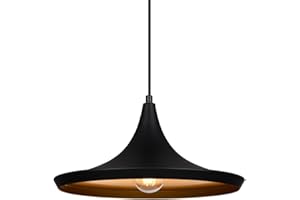 LEDKIA LIGHTING Lámpara Colgante Metal Presley Negro Decoración Salón, Habitación, Dormitorio