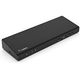 Belkin 85W G&uuml;&ccedil; Dağıtımlı &Uuml;&ccedil;l&uuml; 4K Ekran i&ccedil;in 3 HDMI Bağlantı Noktası, 2 DisplayPort, Gigabit Ethernet, 3,5 mm Mikrofon/Hoparl&ouml;