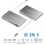 usb c docking station power delivery Universell vielseitig: Erlaubt MacBook, PC (Microsoft Surface, HP, Dell, Lenovo, etc.) und den meisten USB-C Geräten den Anschluss von anderen und älteren Geräten ohne USB-C Anschluss.