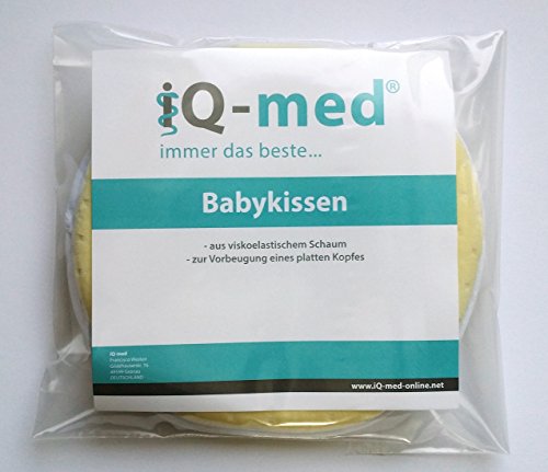 Babykissen von iQ-med® | Baby-Kissen gegen Verformung und Plattkopf | aus viskoelastischem Schaum | passt auch im Kindersitz | Kinder-Kissen, Kopf-Kissen für Säugling, Memory-Schaum - 7
