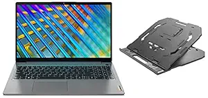 Lenovo IdeaPad Slim 3 2021 11th Gen Intel Core i3 15.6 FHD Thin & Light Laptop (8GB/256GB SSD/Windows 10/MS Office/2 Year Warranty/Arctic Grey/1.65Kg), 82H801CUIN + Lenovo 2-in-1 Laptop Stand +