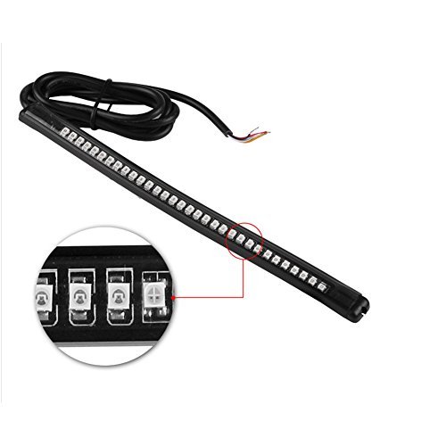 Universal-Motorrad-Endstück-Bremsen-Stop Signal Kennzeichenbeleuchtung Drehen,Evary 8 „Flexible Bendable 3258 LED-Licht-Streifen wasserdicht für Motorräder Autos SUV ATV Elektroautos - 2