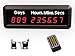 Produktbild EU 9Digits 1" LED Days Countdown CountUP and Clock Red Color 999 Days with Hours Minutes Seconds IR Remote Control Aluminum Casese
