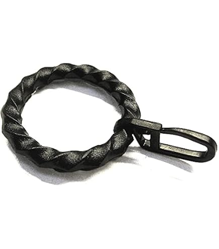 Anelli Per Tende Con Gancio In Plastica - Diametro 28/38 Mm, Adatti Per Aste 16-20 Mm, Colore Nero, Made In Germany (Confezione Da 100 Pezzi)