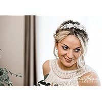N40 Braut Haarschmuck Diadem Tiara wedding hairstyles Boho Frisur Vintage Braut 2018
