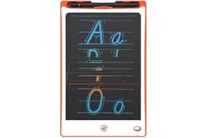 Tigratigro Tavoletta Grafica LCD con Display Colorato 8,8 Pollici, Tavoletta Scrittura da Disegno Cancellabile con Scheda Elettronica con Pulsante Elimina e Interruttore di Blocco (Arancia,)