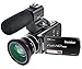 Produktbild Kamera Camcorder, Besteker Full HD Videokamera 24MP 1080P 30FPS 3.0 inches Touchscreen 10X Optischer Zoom und 120X Digital Zoom mit Weitwinkelobjektiv und Externem Mikrofon