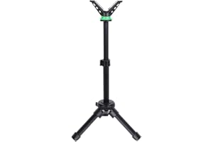 WILDGAMEPLUS Tragbarer Shooting Stativ Rest Rapid Stand, einstellbare Höhe von 11.8 bis 16.9 Zoll, Aluminiumstab mit 360 Grad Dreh V Yoke Halter WG-T05CEU