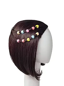 shrajs Stylish Small Round Size hair beads for Kids & Girls Women Hair pack of 60 pcs (multicolor)