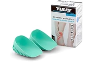 SANICO Tuli's Talloniere per Tallonite - Talloniera Gel Classica per Scarpe - Termica Multistrato, Assorbe Urti - Allevia il Dolore al Tallone, alla Fascia Piede e alla Tibia - 15x9x0.1cm, Misura Regolare