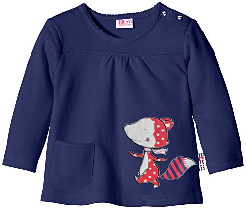 Eltern by Salt & Pepper Baby Girls E Sweat Fresh Fox Tasche Plain Crew Neck Long Sleeve Sweatshirt, Blue (deep Cobalt 484), 0-3 Months (Manufacturer size: 62)