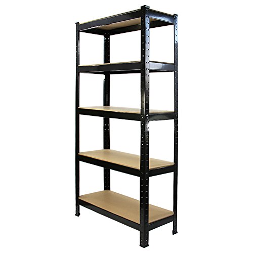 4 x T-Rax, 75 x 30 x 150 cm, 5 Fächer, Abdeckung, Garage, Regale, Regal, Android-Smartphones schwarz