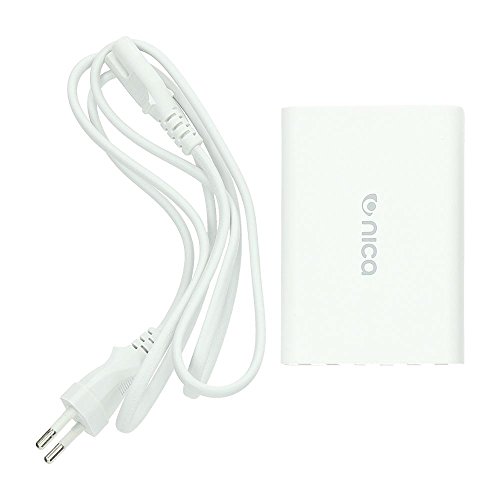 nica 6 Port USB Ladegerät Charger Quick Charge 2.0 Charging Station | Multi-Port mehrfach 6-Port Ladeadapter Reiseadapter Mehrfachstecker mit Ladekabel für iPhone Android iPad PSP MP3 Smartphone z.B. Apple Samsung Sony für HUAWEI – Weiß - 4