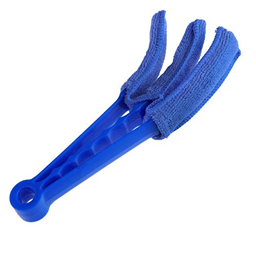 Sunbre - spazzola per la pulizia della Veneziana 3 setole in microfibra Blu