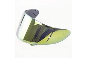 Guajiro - Visor Compatible with SHOEI CWR | NXR - RYD - X-SPIRIT III - Z7 - Rf1200 - X14 | Motorcycle Helmet Screen with Pinlock Anti-fog support and Tear-off system | Polycarbonate (Gold)