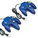 Produktbild Qumox 2X NINTENDO 64 N64 CLASSIC GAMES GAMEPAD REGLER FÜR USB zu PC / MAC BLUE