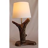 TreibholzTraum Design Tischlampe aus Treibholz BALTIC GRAIN - Unikat Made in Germany, Massives Holz von der Ostsee in Handarbeit – LED – Tischleuchte