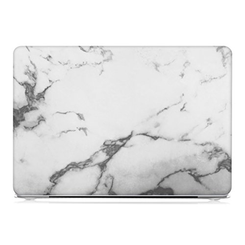 kwmobile Hardcase Laptop Hülle für Apple MacBook Pro Retina 13″ (ab Ende 2012) – Marmor Design Weiß Schwarz dünne gummierte Schutzhülle Cover Case Tasche - 2
