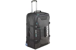 Tusa Sport Dive Roller Bag, Black, Small, Medium, Large, Quiet Skate Wheels, Telescopic Handle, 47L, 81L, 108L
