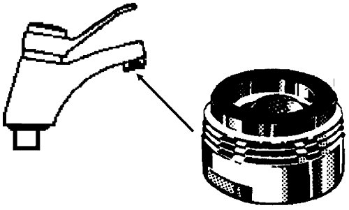 Mischdüse mit 1 Außengewinde M24 x 1, verchromt - 2