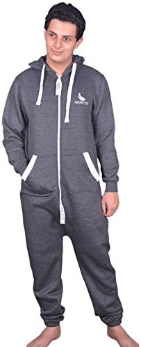 Onesie men from Neufitter Jumpsuit men Overall men zip up all in one hooded jumpsuit nightwear pyjamas S M L XL 2XL Premium fleece jumpsuits onesie men very elegant style and good quality