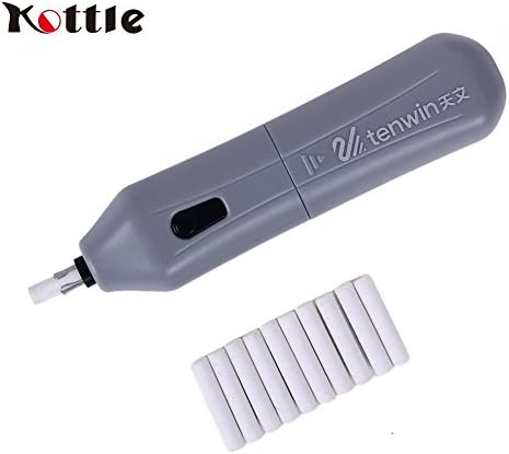ValueHall Electric Eraser Kit, Automatic Portable Rubber Pencil Electric Eraser with 10pcs Eraser Refills,Battery Operated Eraser (Grey)
