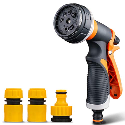 Preisvergleich Produktbild Garten Handbrause mit 8 Funktion Gartenspritze Spritzpistole Wasserspritze für Autowaschanlagen Garten Bewässerung Haustier waschen Reinigung