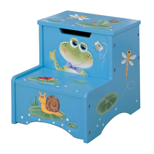 Teamson Design Corp Fantasy Fields - Froggy Step Stool withStorage