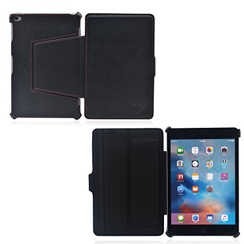 MANNA Schutzhülle für iPad mini 4 | Kunstleder, schwarz | Autosleep-Funktion | EasyStand | Cleverstrap - 4