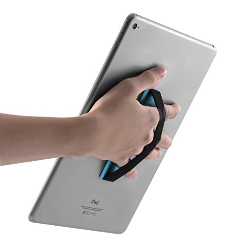 kwmobile Finger-Halterung Tablet Halter für die Hand, für verbesserte Einhandbedienung – Für iPad, Samsung Galaxy Tab 4 und mehr in Blau - 3