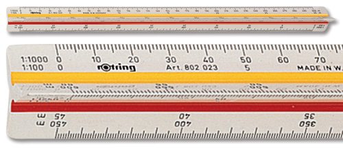 rOtring 220721 Dreikant-Maßstabslineal Surveying T6