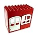 Produktbild 1 x Lego Duplo Gebäude Haus rot weiss 4x8x6 schmal Zimmer Tür Tor Fenster Puppenhaus 31023 31022 6431