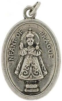 Infant of Prague Medal. Infant of Prague. Holy Spirit image on the reverse.