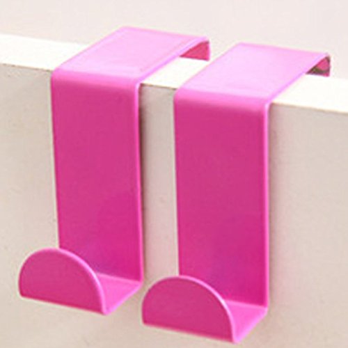 Clode® 2 teilige Edelstahl Türhaken Kleiderhaken Badezimmerhaken(Hot Pink) - 2