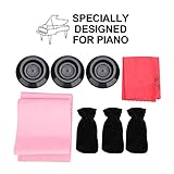 ANTI-DUST: Esta cubierta de piano puede proteger el teclado de tu piano de los arañazos y el polvo. La cubierta del pie del piano puede proteger el pie de su piano de arañar el piso.