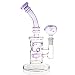 Produktbild REANICE (CORAL A) Recycler Glas Bongs transparente wasser bong 14.5mm bong schüssel höhe 22.5cm direkt glas rohre honigwabe zweig bongwasser bohrinseln pfeife großen bongs - glas mit zubehör Lila